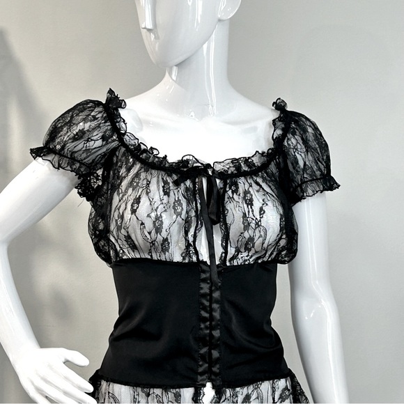 Coquette Corset Waist XL Lace Baby Doll Lingerie - Picture 2 of 15